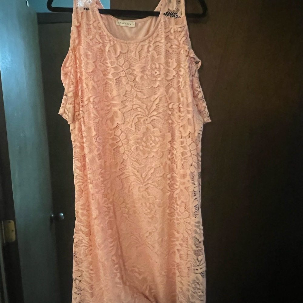 Cold shoulder lace dress